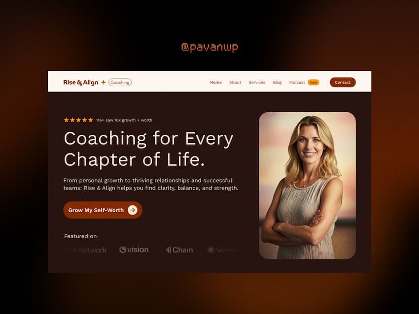 Rise Align Coaching Web Design Project