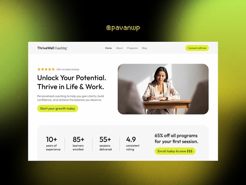 Website Project "Thrivewell Coaching"